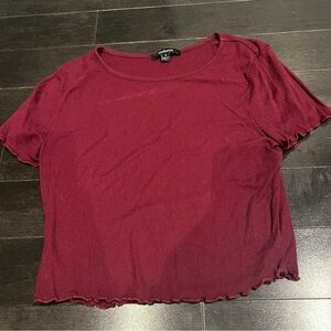 Ambiance Short Sleeve Burgundy Tee